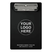 カスタム文字ロゴ&ビジネスブラック&ホワイトプロモーション ミニクリップボード (正面)