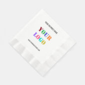 カスタム文字ロゴ・ビジネス宣伝用ナプキン 縁ありランチョンナプキン (角)