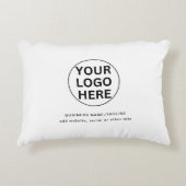 カスタム文字ロゴ&ビジネスlブラック&ホワイトプロモーション アクセントクッション (正面)