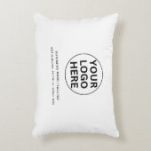 カスタム文字ロゴ&ビジネスlブラック&ホワイトプロモーション アクセントクッション (正面(垂直))