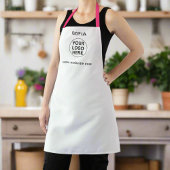 カスタム文字ロゴ&ビジネスlブラック&ホワイトプロモーション エプロン