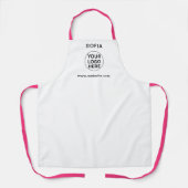 カスタム文字ロゴ&ビジネスlブラック&ホワイトプロモーション エプロン (正面)