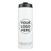 カスタム文字ロゴ&ビジネスlブラック&ホワイトプロモーション タンブラー (正面)