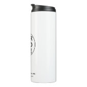 カスタム文字ロゴ&ビジネスlブラック&ホワイトプロモーション タンブラー (回転右)