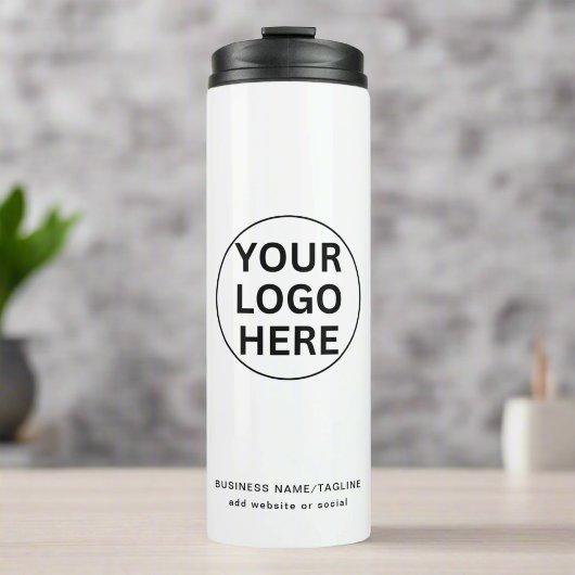 カスタム文字ロゴ&ビジネスlブラック&ホワイトプロモーション タンブラー