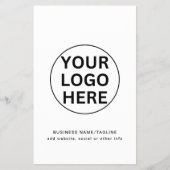 カスタム文字ロゴ&ビジネスlブラック&ホワイトプロモーション チラシ (正面)