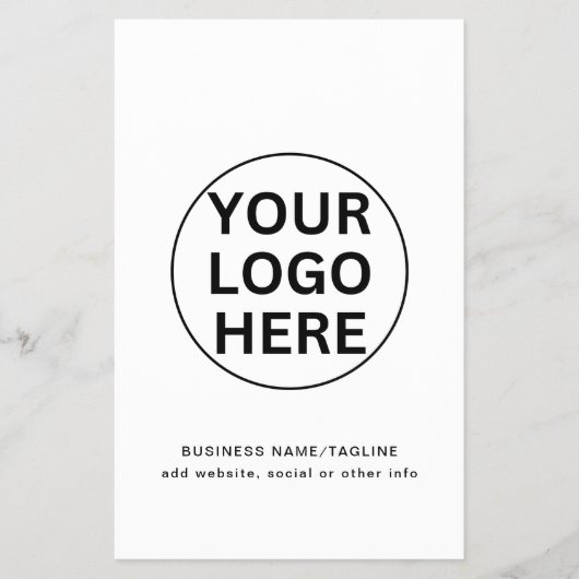 カスタム文字ロゴ&ビジネスlブラック&ホワイトプロモーション チラシ (正面)