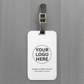 カスタム文字ロゴ&ビジネスlブラック&ホワイトプロモーション ラゲッジタグ
