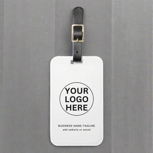 カスタム文字ロゴ&ビジネスlブラック&ホワイトプロモーション ラゲッジタグ