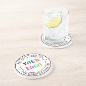 カスタム文字ロゴ – プロモーションビジネス コースター (側面)