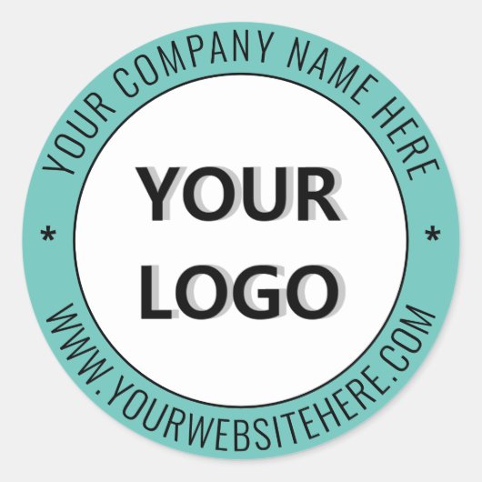 カスタム文字ロゴ – プロモーションビジネス ラウンドシール (正面)