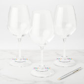 カスタム文字ロゴ・ワイングラスラベル ワイングラスタグ (セット)