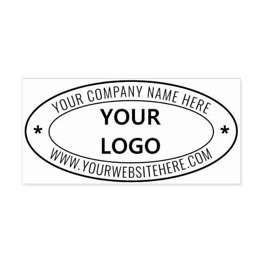 カスタム文字ロゴ・楕円形ゴム印 ラバースタンプ (インプリント)