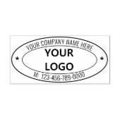 カスタム文字ロゴ・楕円形ゴム印 ラバースタンプ (インプリント)