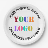 カスタム文字ロゴ・紙プレート ペーパープレート (正面)