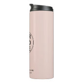 カスタム文字ロゴ&赤面ピンクブランド タンブラー (回転右)