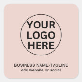 カスタム文字ロゴ&赤面L スクエアシール (正面)