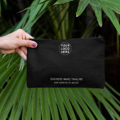 カスタム文字ロゴLプロモーションビジネスブラック アクセサリーポーチ