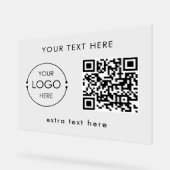 カスタム文字ロゴQRコードプロモーション アクリルサイン (傾斜)