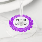 カスタム文字ロパーソナライズされたゴラベル ワイングラスタグ (クローズアップ)