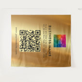 カスタム文字ロフェイクゴ金ゴールドテンプレートエクストララージXL タペストリー (正面(横))