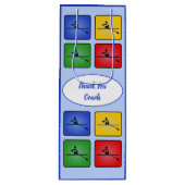 カスタム文字ローイングアイコン青 ワインギフトバッグ (正面)