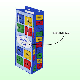 カスタム文字ローイングアイコン青 ワインギフトバッグ