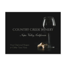 カスタム文字ワイナリー/カクテルパーティーポストカード