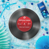 カスタム文字ヴィンテージまたはレトロビニールレコード ペーパープレート (パーティー)