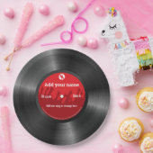 カスタム文字ヴィンテージまたはレトロビニールレコード ペーパープレート (パーティー)