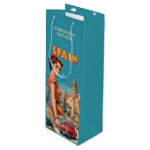 カスタム文字ヴィンテージスペイン ワインギフトバッグ (正面アングル)