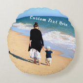 カスタム文字丸い枕あなたのデザイン ラウンドクッション (正面)