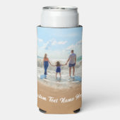 カスタム文字付きお気に入りのフォトクーラーボックス スリム缶クーラー (Seltzer裏面)