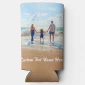 カスタム文字付きお気に入りのフォトクーラーボックス スリム缶クーラー (裏面)