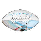 カスタム文字付きお気に入りのフォトサッカー アメリカンフットボール (正面)