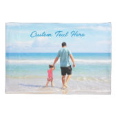 カスタム文字付きお気に入りのフォト枕ケース 枕カバー (裏面)