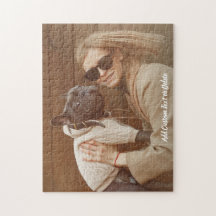 カスタム文字付きドッグフォトカスタムパズル