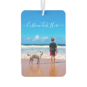 カスタム文字付きフォトカー空気清浄機 カーエアーフレッシュナー (裏面)