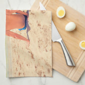 カスタム文字付きフォトキッチンタオル キッチンタオル (四つ折り)