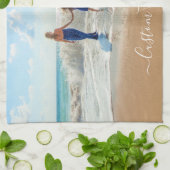 カスタム文字付きフォトキッチンタオル キッチンタオル (折り畳み)