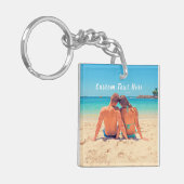 カスタム文字付きフォトキーチェーン キーホルダー (正面左)