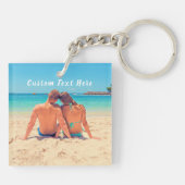 カスタム文字付きフォトキーチェーン キーホルダー (裏面)