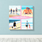 カスタム文字付きフォトコラージュのキャンバス印刷 キャンバスプリント (インサイチュ (ウッドフロア))