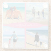 カスタム文字付きフォトコラージュガラスコースター ガラスコースター (裏面)