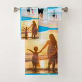 カスタム文字付きフォトコラージュバスタオル バスタオルセット (インサイチュ)