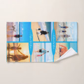 カスタム文字付きフォトコラージュバスタオル バスタオルセット (ハンドタオル)