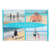 カスタム文字付きフォトコラージュ枕ケース 枕カバー (正面)