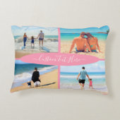 カスタム文字付きフォトコラージュ枕 アクセントクッション (裏面)