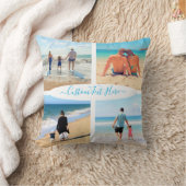 カスタム文字付きフォトコラージュ枕 クッション (ブランケット)