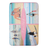 カスタム文字付きフォトコラージュ風呂マット バスマット (正面縦)